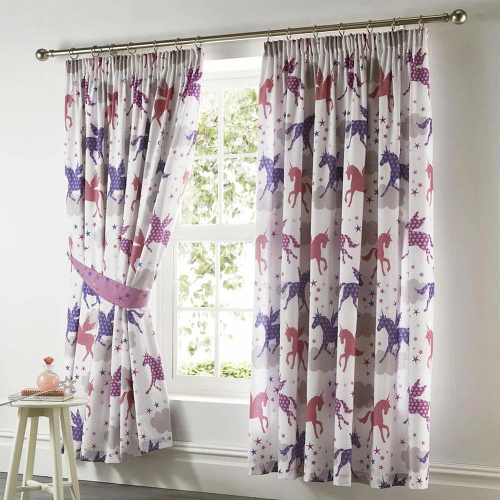 Divine Unicorns Tape Top Curtains