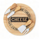 Cheese Board + 4 Piece Knife Set