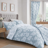 Chrysanthemum Blue Duvet Cover Set