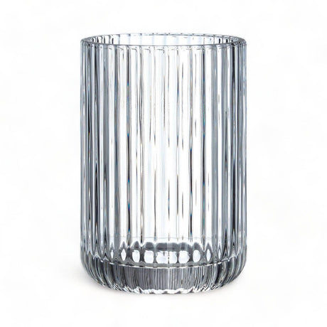 Clear Ribbed Glass Tumbler