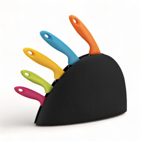 Colourful 5 Piece Knife Block Set