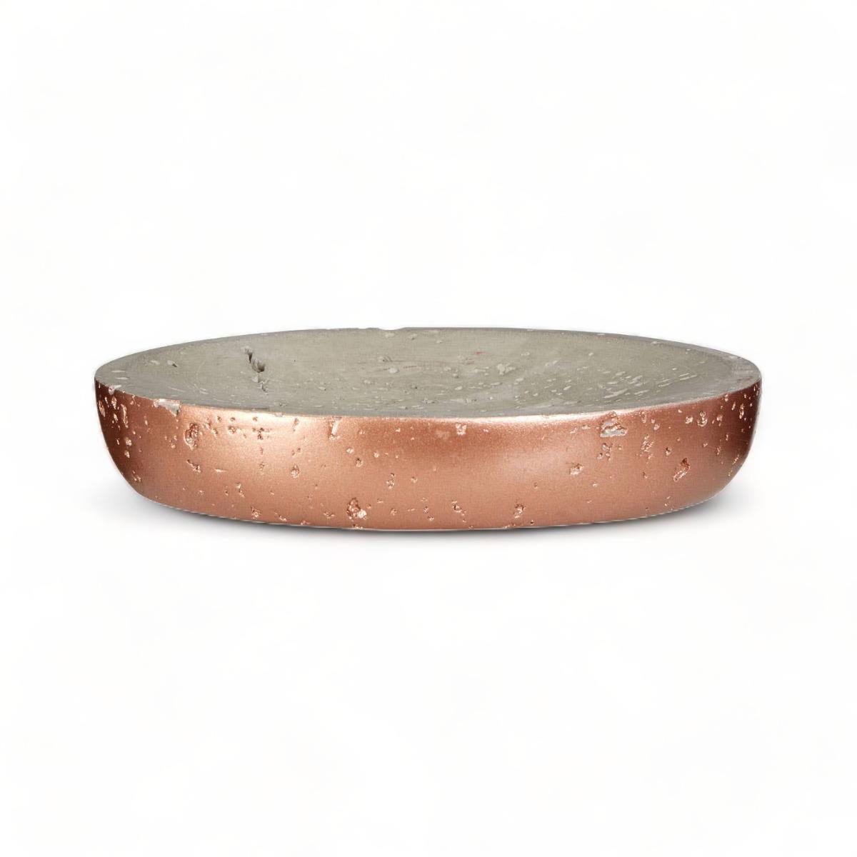 Concrete + Copper Soap Dish