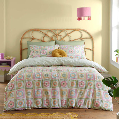 Crochet Print Duvet Cover Set