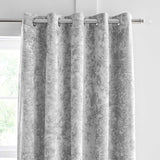 Crushed Velvet Lined Eyelet Curtains