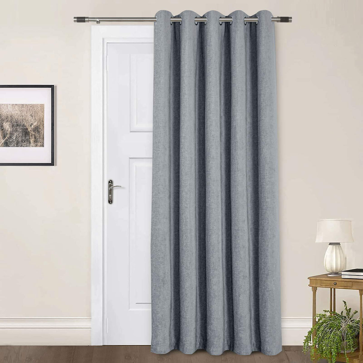 Amberley Thermal Door Curtain Nickel