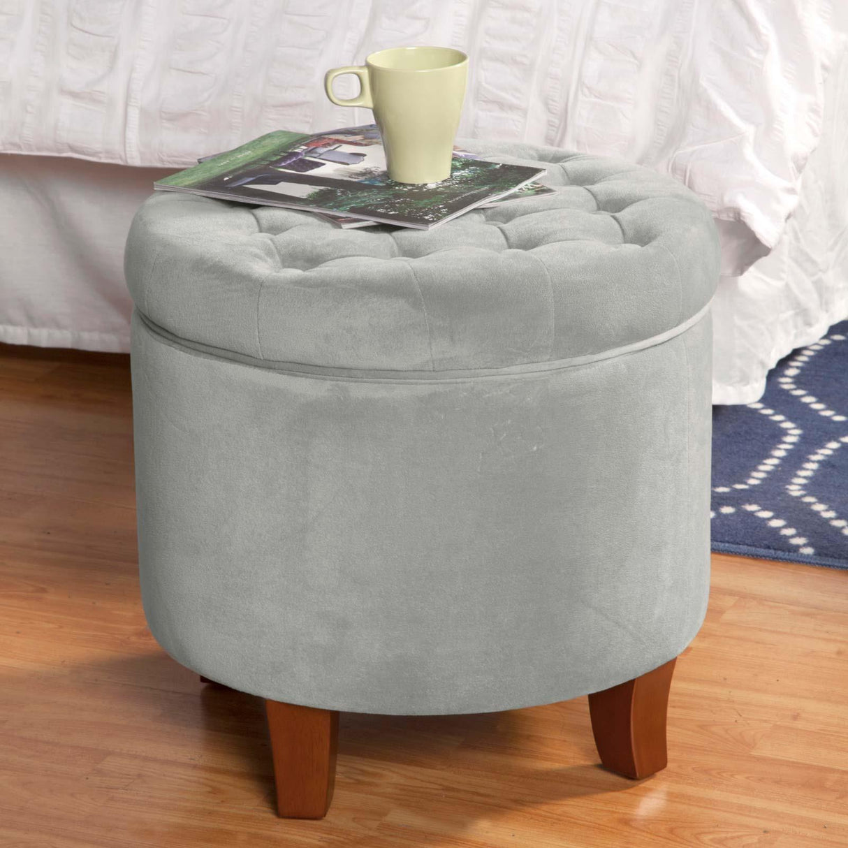 Cambridge Storage Footstool Grey