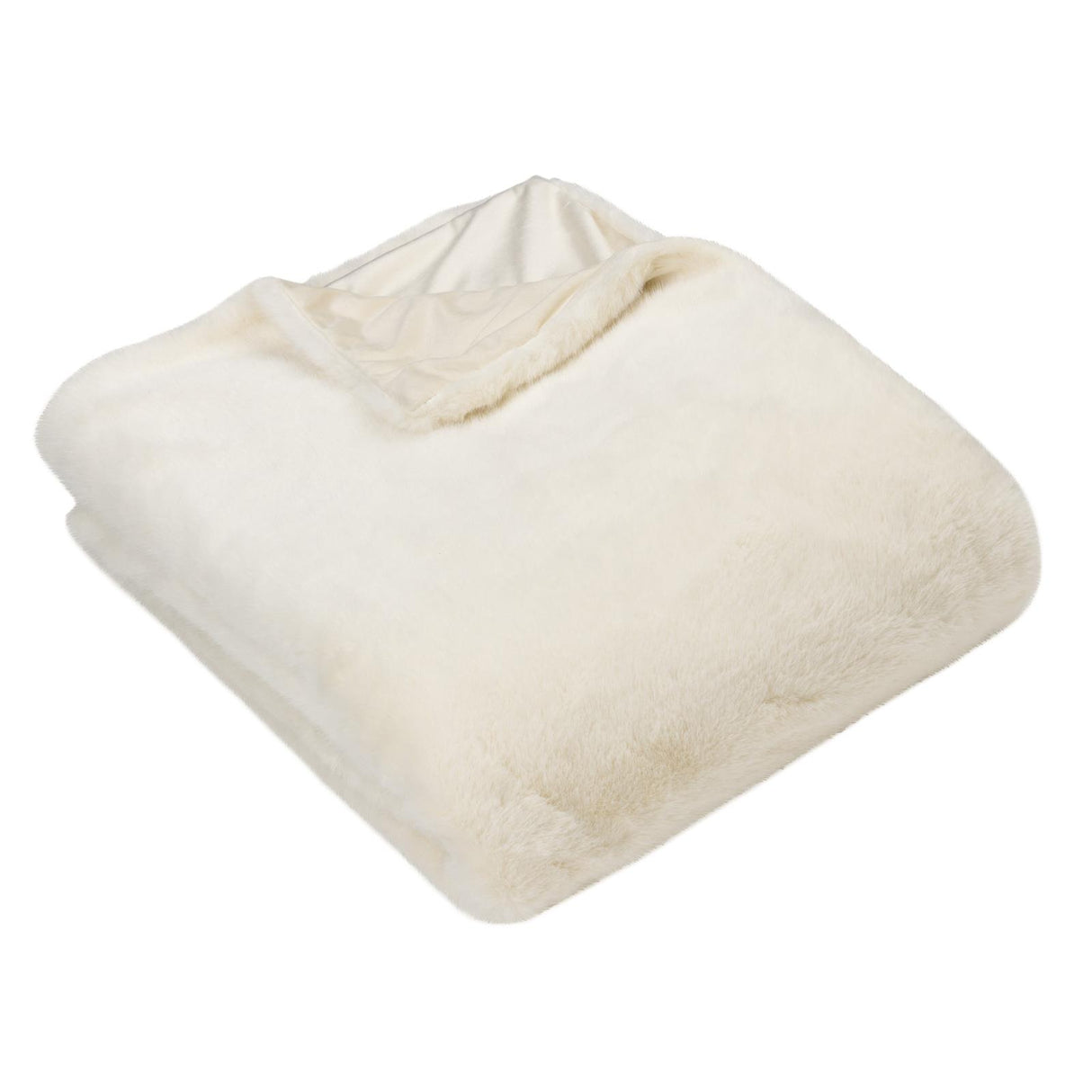 Stanza Faux Fur Throw Ecru