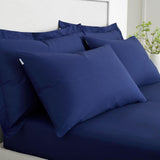 200TC Cotton Percale Pillowcases Navy