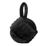 Knot Velvet Doorstop Black