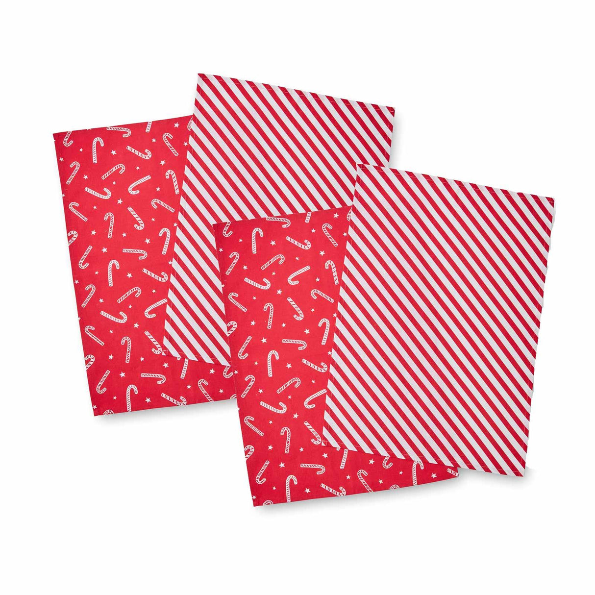 Christmas Candy Cane Tea Towel 4 Pack