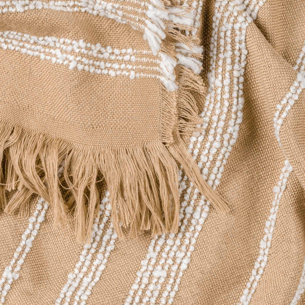 Jour Woven Fringed Throw Blanket 130cm x 180cm