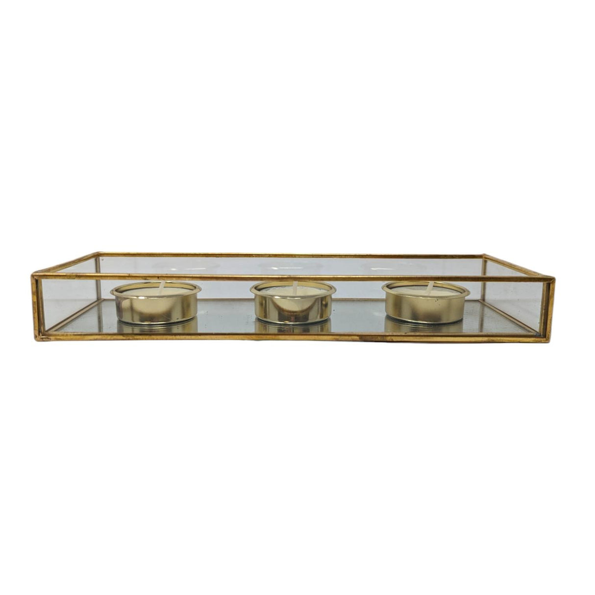 Gold Mirror Tea Light Candle Holder