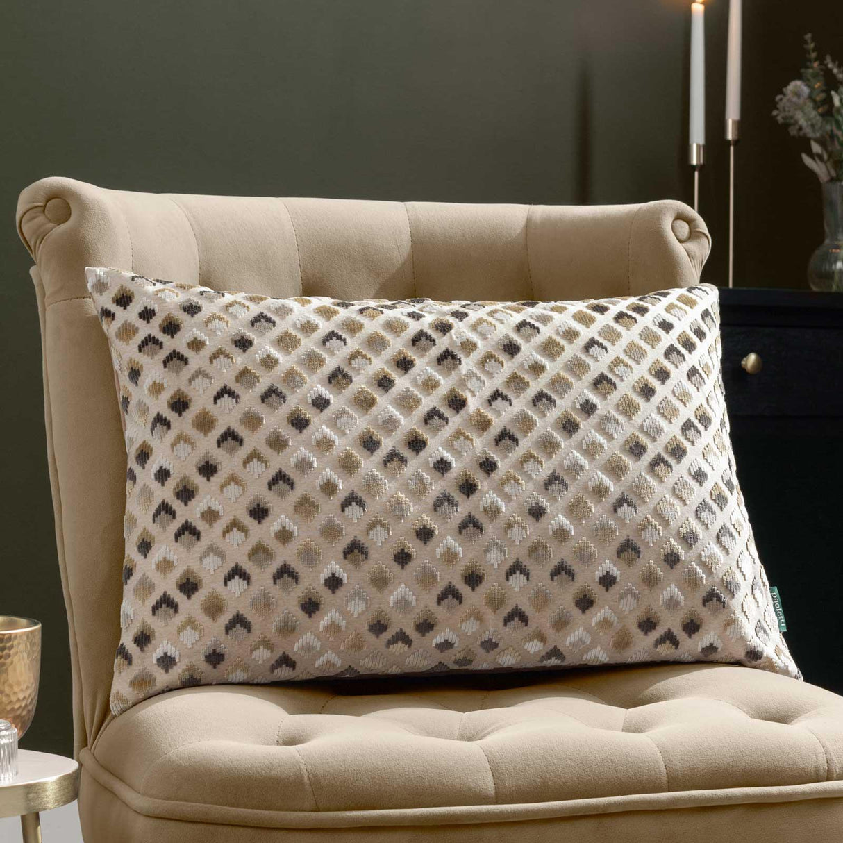 Lexington Jacquard Velvet Cushion Cover 16" x 24" (40x60cm)