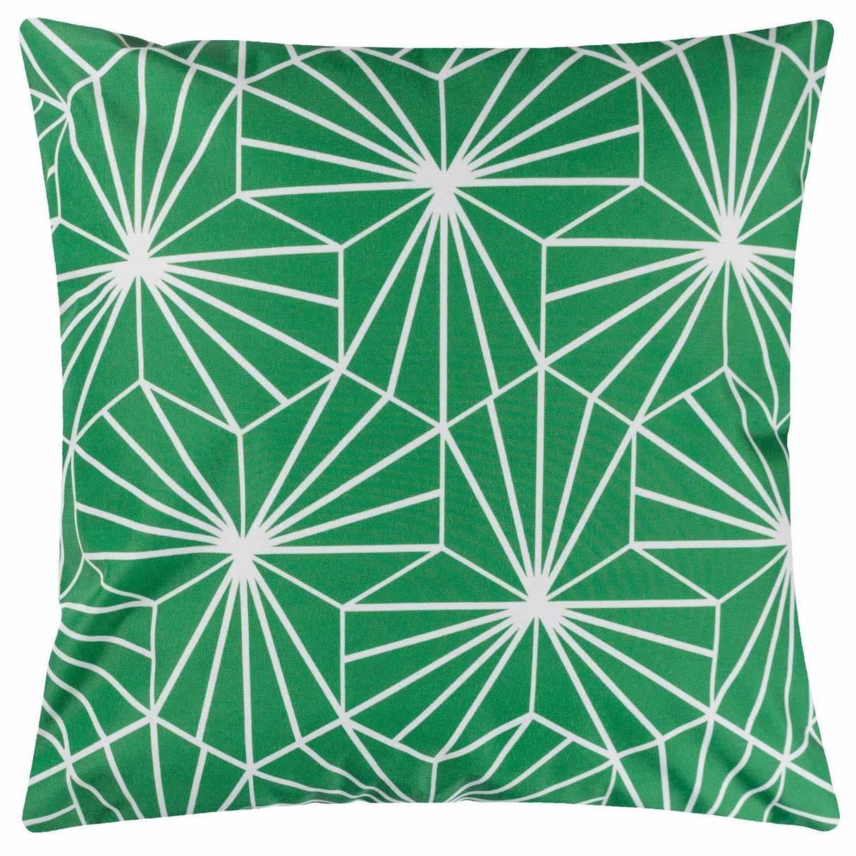 Hexa Reversible Green Outdoor Cushion Cover 17" x 17"