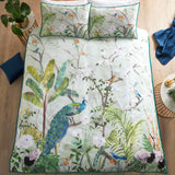 Peacock Jungle Cotton Sateen Duvet Cover Set