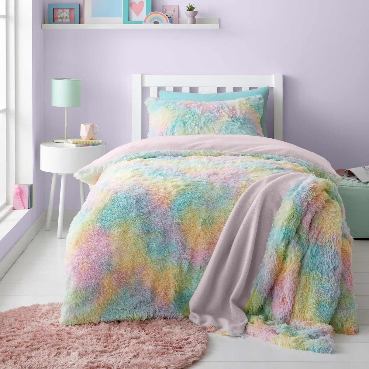 Rainbow Cuddly Duvet Cover Set