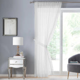 Windsor Macrame Voile Curtain Panel White