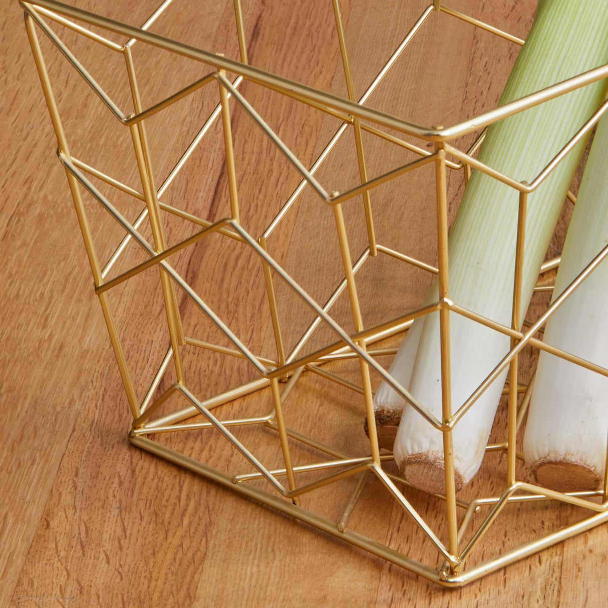 Vertex Matte Gold Storage Basket