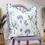 Chamae Floral Tasselled Cushion Cover 20" x 20" (50cm x 50cm)