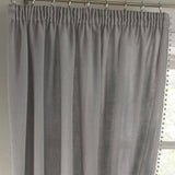 Tobago Tape Top Lined Voile Curtains Grey 90" x 90"