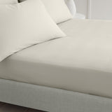 200TC Cotton Percale Fitted Sheet Natural