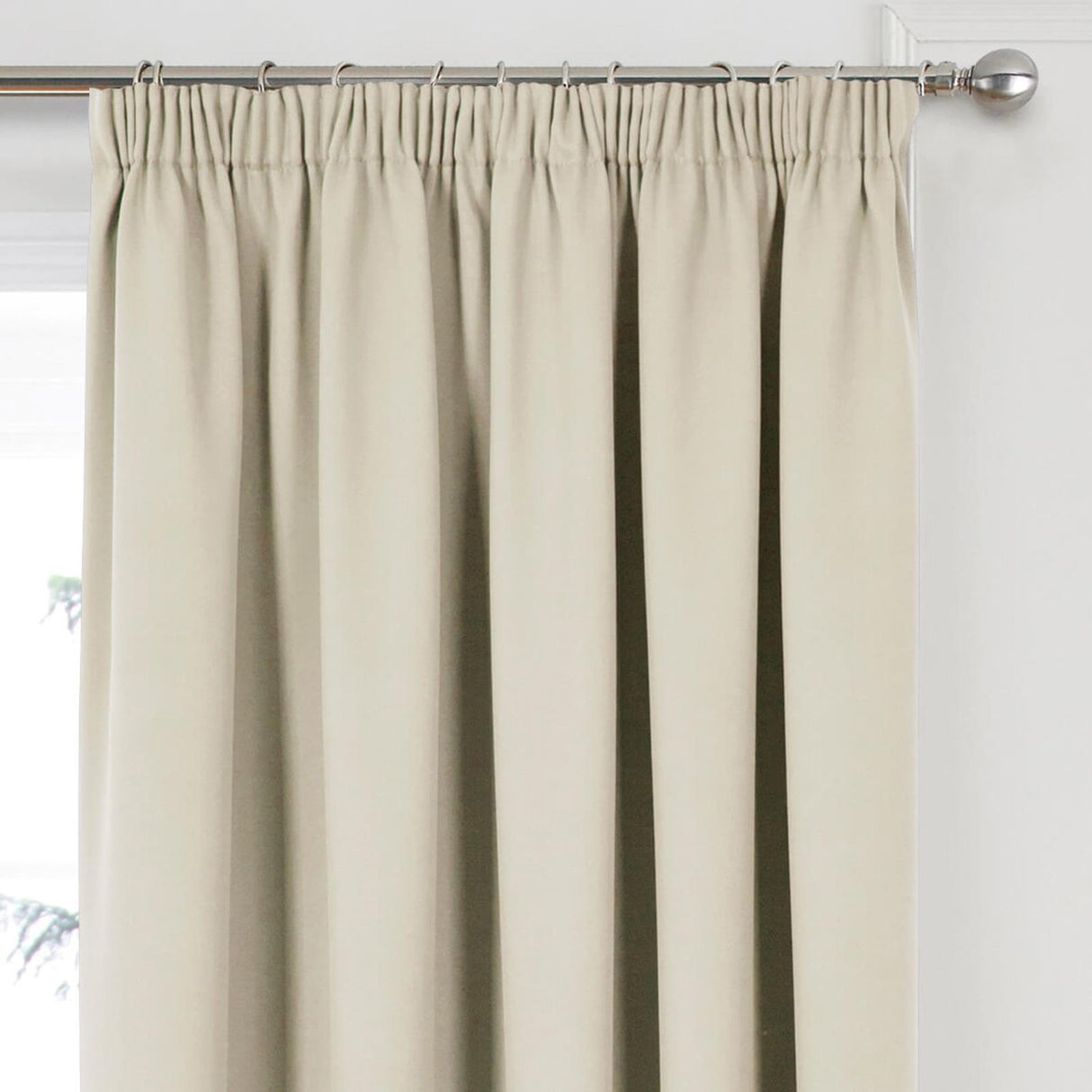 Woven Blackout Tape Top Curtains Natural