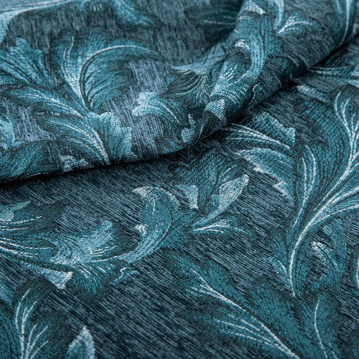 Georgia Chenille Tape Top Curtains Teal