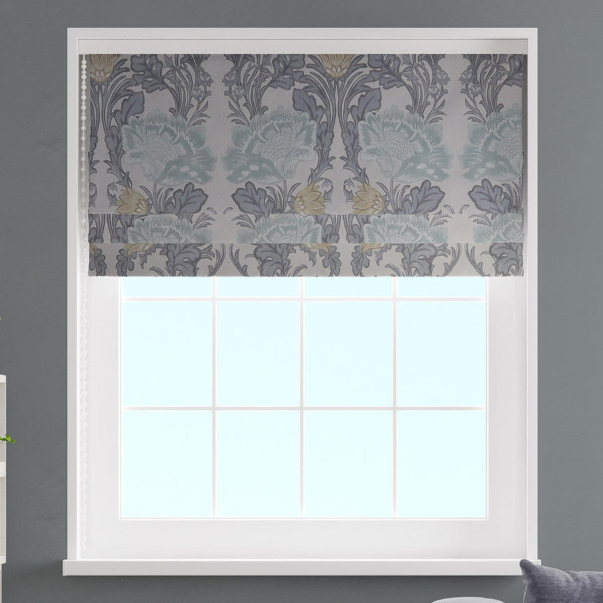 Acantha Chrome Made To Measure Roman Blind