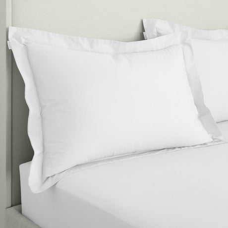 200TC Cotton Percale Oxford Pillowcases White