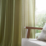 Zofia Broderie Anglaise Voile Curtain Panel Olive