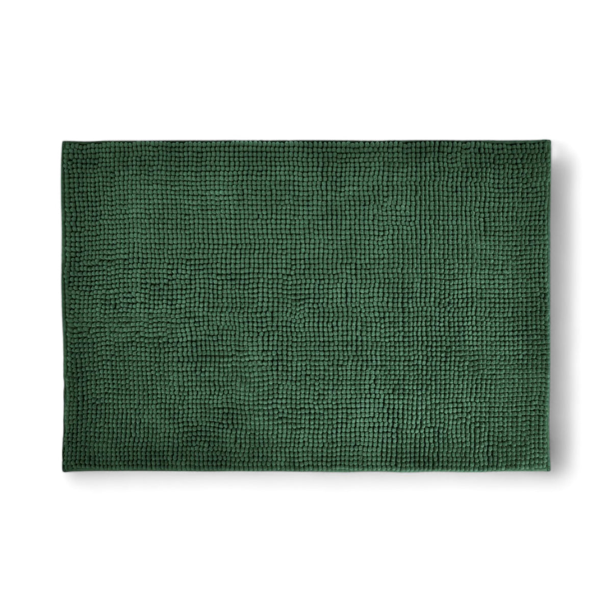 Chenille Bobble Bath Mat Dark Green