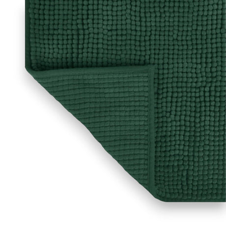 Chenille Bobble Bath Mat Dark Green