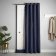 Velvet Chenille Eyelet Door Curtain Navy