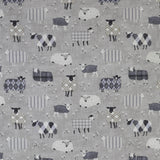 Baa Baa Charcoal Made To Measure Curtains