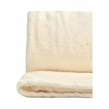 Snug Flannel Fleece Blanket Super Soft Throw in Cream