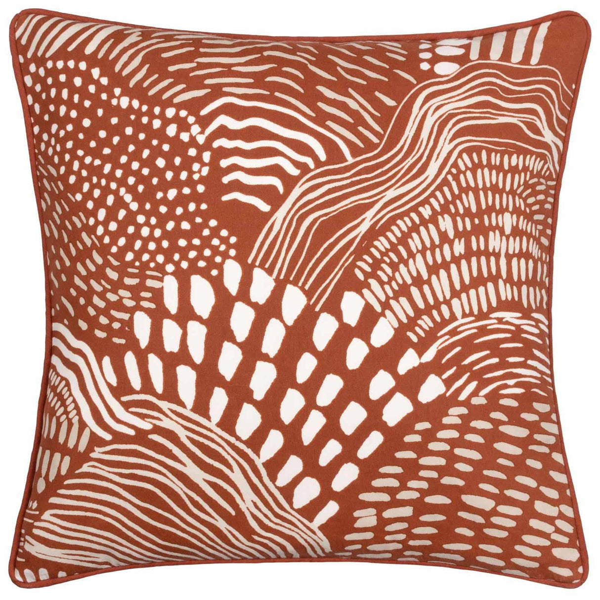 Nola Abstract Piped Cushion Cover 18" x 18" (45cm x 45cm)