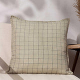 Linen Grid Check Cushion Cover