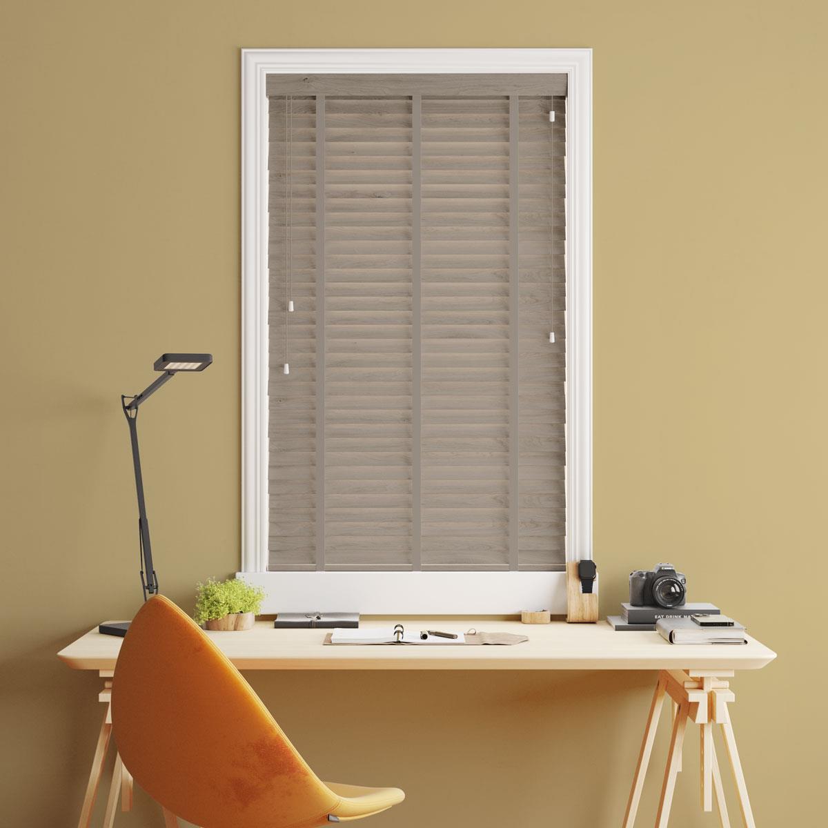 Sunwood Wood Acacia Made to Measure Venetian Blind with Light Beige Tapes