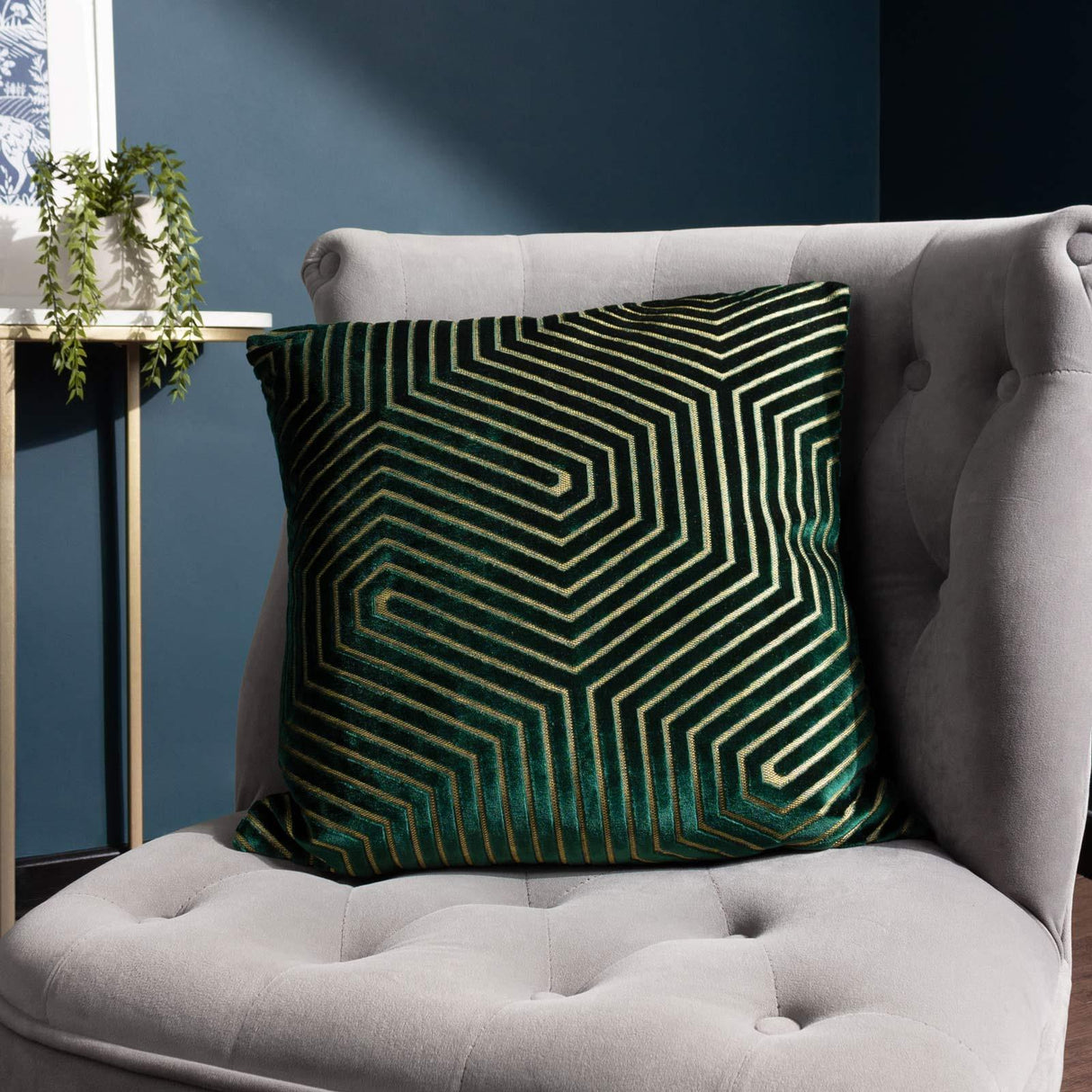 Evoke Cut Velvet Cushion Cover 18" x 18" (45cm x 45cm)