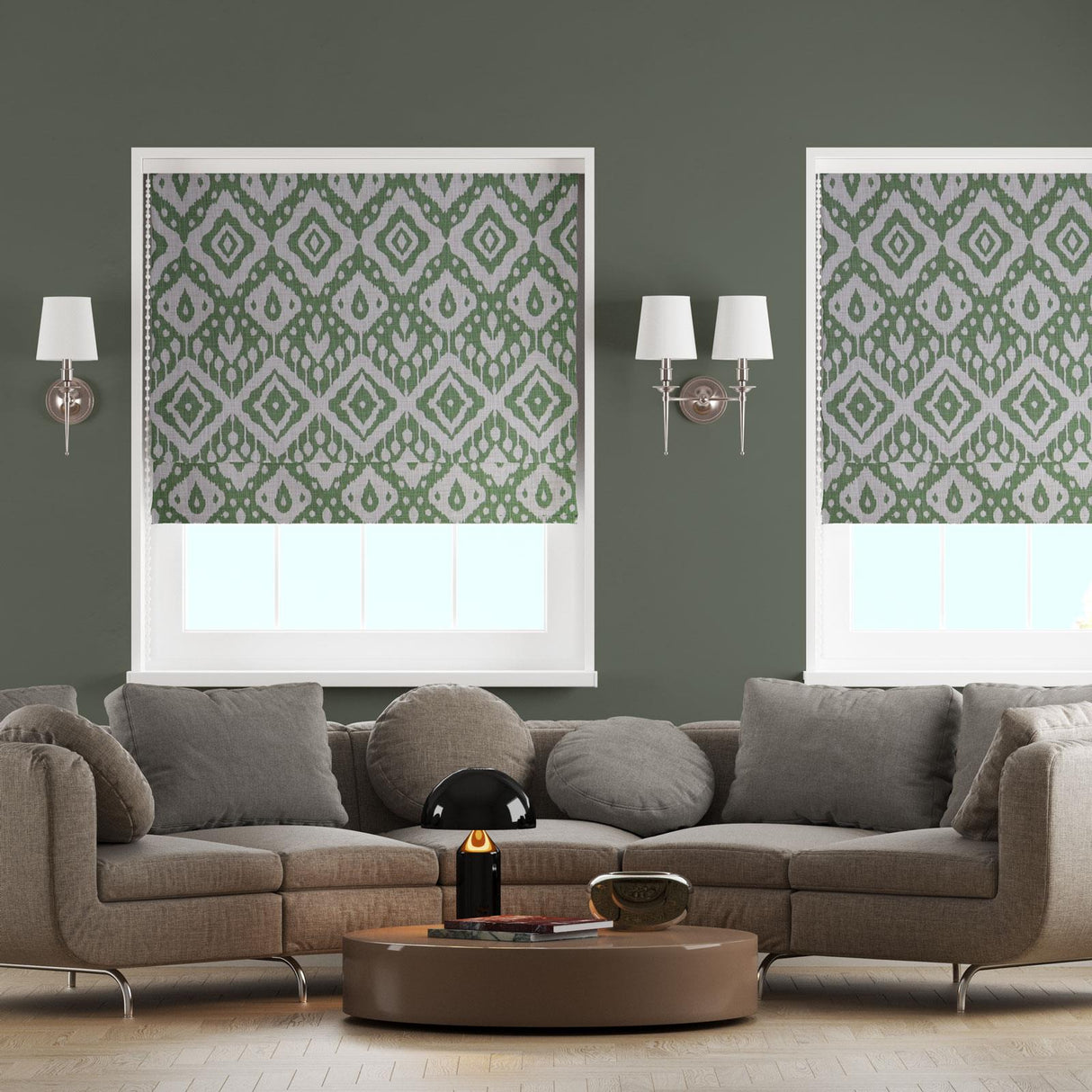 Marrakech Emerald Made To Measure Roman Blind