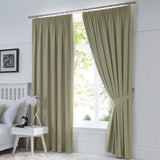 Dijon Blackout Tape Top Curtains Green