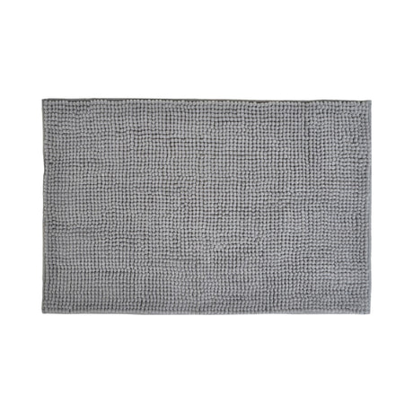 Chenille Bobble Bath Mat Light Grey Bath Mat Allure 50cm x 80cm  