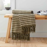 Stripe Chenille Throw Olive