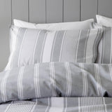 Brushed Ticking Stripe Duvet Cover Set