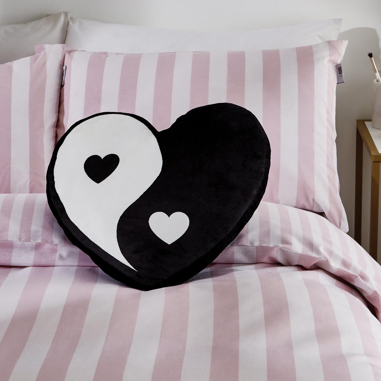 Yin To My Yang Heart Shaped Cushion