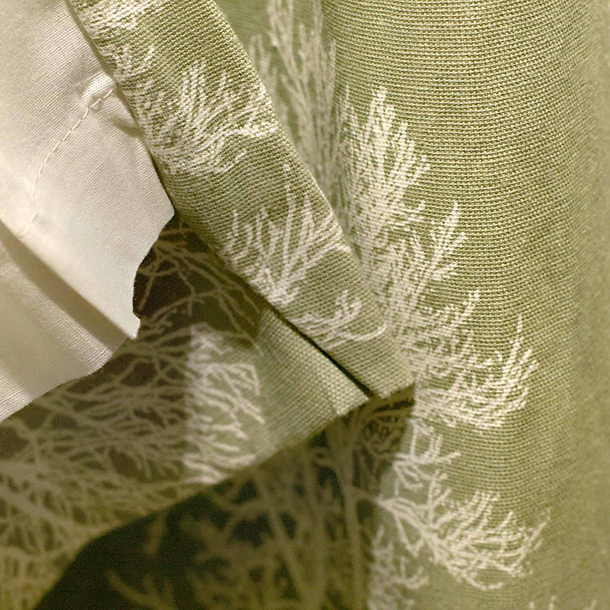 Woodland Trees Eyelet Curtains Green