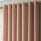 100% Blackout Eyelet Curtains Pink