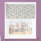 Birds Ochre Made To Measure Roman Blind