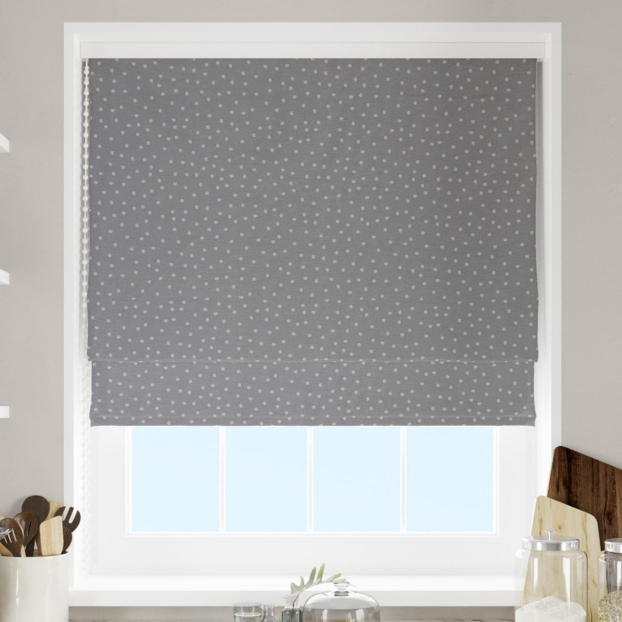 Spotty Dove Made To Measure Roman Blind