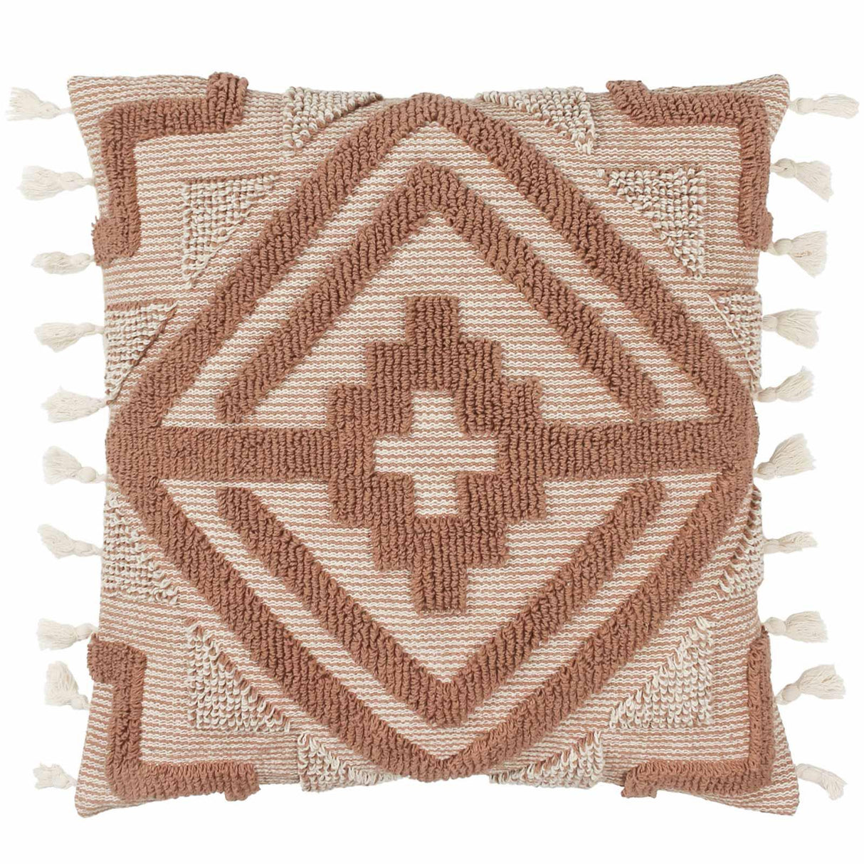 Kalai Tuft Tasselled Cushion Cover 18" x 18" (45cm x 45cm)